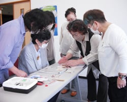 全3回教室でパッチワーク完成を目指す参加者