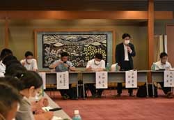 JAの産地力に期待し要望を述べる市場関係者