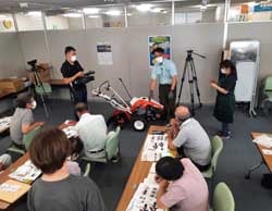 参加者から好評だった管理機の使い方とメンテナンス講座