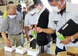 色や形を確認する会員