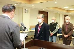 表彰を受ける篠田さん