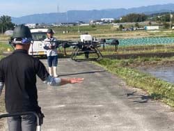 ドローンによる播種作業