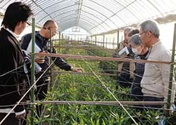 12人が参加した講習会（12月13日、佐久市の圃場で）
