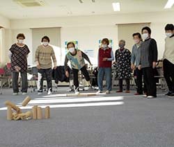 モルックをする参加者
