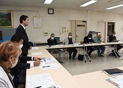 地域農業を守るために協力を要請した懇談会会場