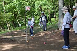 狙って打ち、カップに入る直前の様子