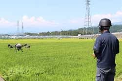 ドローンによる防除作業