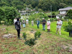 講習会の様子（長野市中条地区の圃場で）