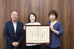 長野県知事賞受賞を報告したスピカのメンバー