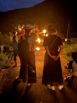 大勢の家族連れが参加した、ししおどし祭り