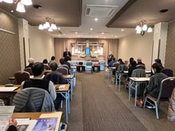 初開催となった写経体験会（安曇野市豊科）