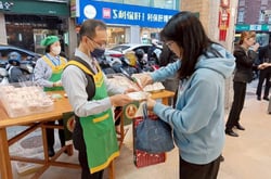 台湾で行った市田柿の消費宣伝（２０２５年１月撮影）