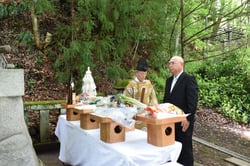 豊作を祈願するＪＡ中野市望月隆組合長