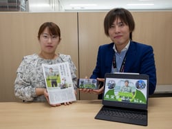 動画コンテンツをPRする広報担当者　（５月２７日、長野県松本市にて）