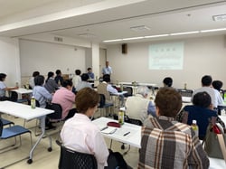 防災について理解を深める支部員ら（安曇野市穂高）