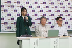 始動式であいさつしたプロジェクトメンバー（長野県飯田市で）