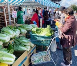 A・コープすこう店駐車場の特設会場で行った農産物の販売