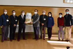 収穫米の贈呈式