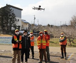 小布施町内で開いたドローン操作講習会