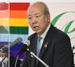 挨拶する宮澤組合長
