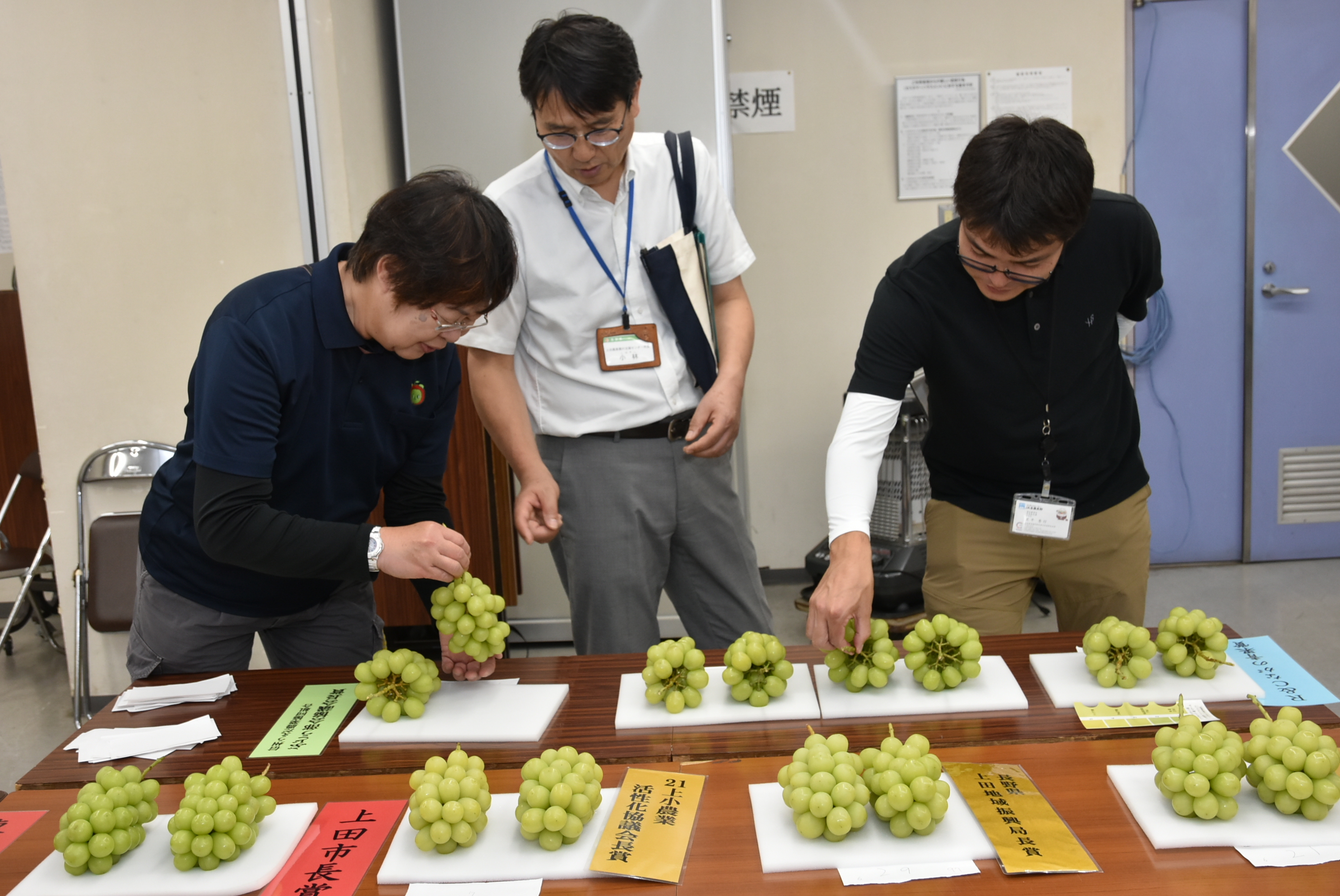 慎重に評価を行う審査員
