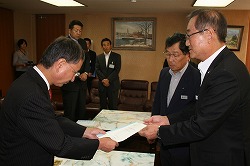 「TPP交渉で、市長に要請」の画像