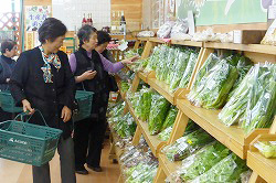 「直売所を見学、運営の参考に」の画像