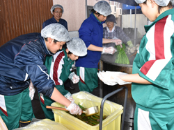 「特産「王滝かぶ」、収穫から漬け込み」の画像