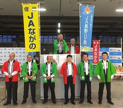 「初の合同トップセールス、大阪市場で農産物PR」の画像