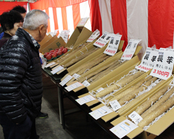 「恒例の祭り開き、特産品販売盛況」の画像