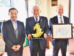 「安定出荷で名古屋市から感謝状」の画像